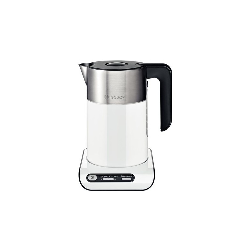 Bosch TWK8611P electric kettle 1.5 L 2400 W Anthracite, Stainless steel, White